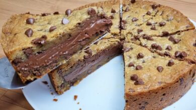 Torta Cookie de Nutella Uma Delícia Crocante por Fora e Cremosa por Dentro