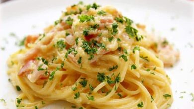 Macarrão Com Ovos Cremoso E Bacon