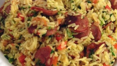 Arroz Com Linguiça E Bacon Fácil Para Fazer Hoje