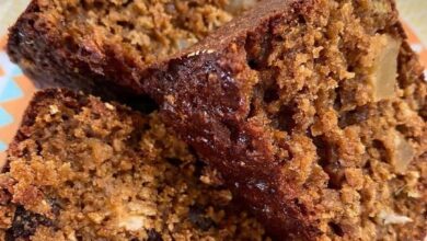 Bolo De Banana Com Aveia Fit E Pedaços De Maçã