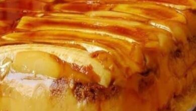 Torta De Banana Caramelizada Cremosa E Simples