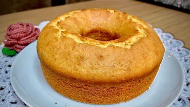 Bolo de 2 Ovos Sem Lactose Caseiro Simples e Gostoso