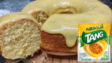 Bolo de Maracujá de Suco Tang Fofinho Fácil e Rápido