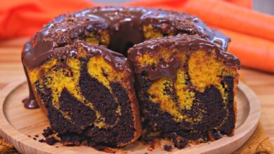 Bolo Mesclado de Cenoura Com Chocolate Delicioso
