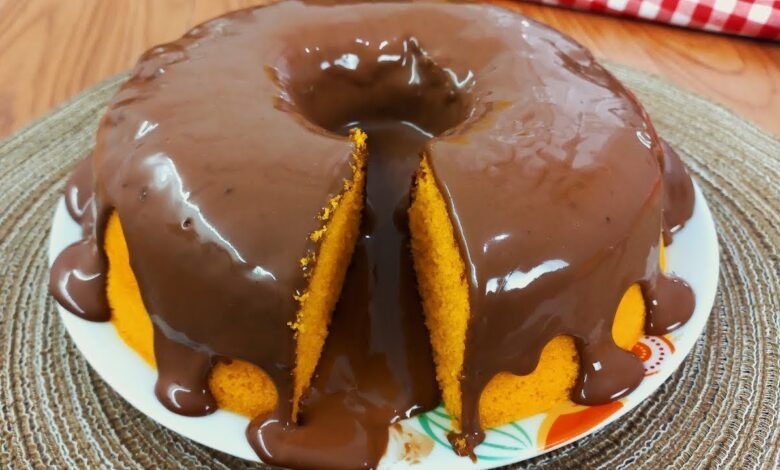 Receitinha Prática e Rápida de Bolo de Cenoura Feito no Microondas