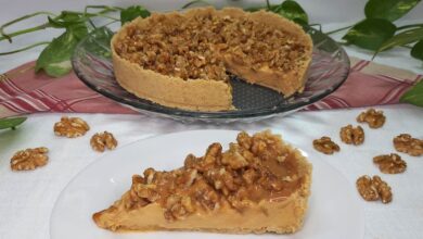 Torta de Doce de Leite Com Cobertura Caramelizada De Nozes